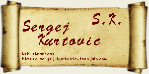 Sergej Kurtović vizit kartica